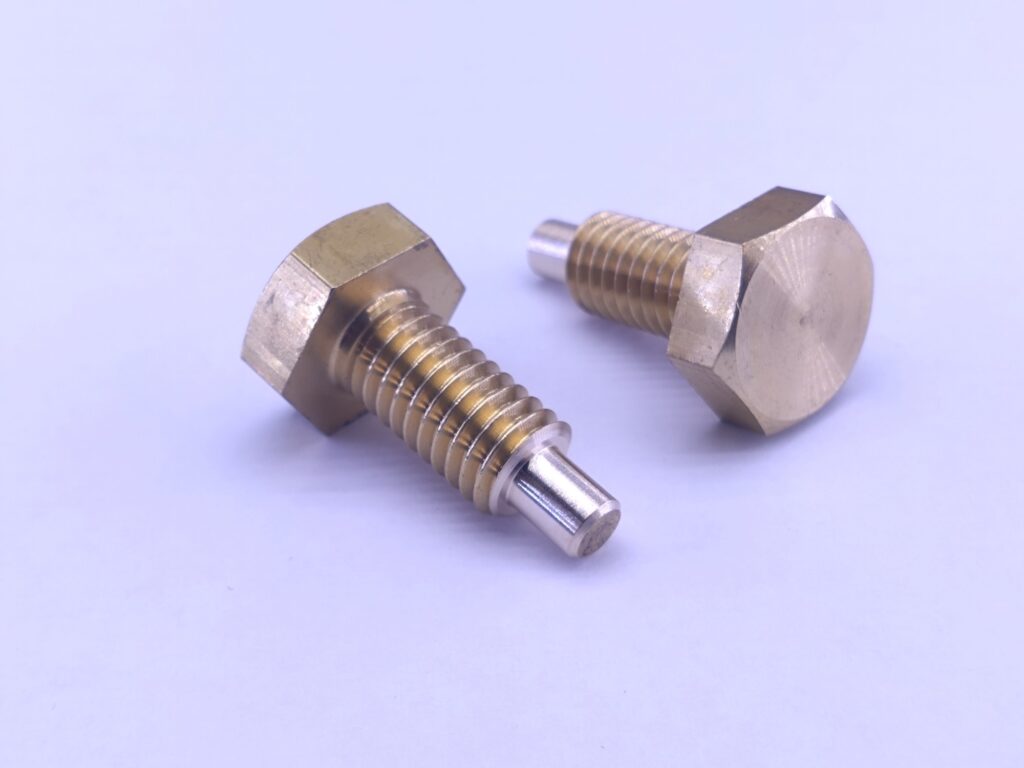真鍮製　インチ（W）六角ボルト　製作品